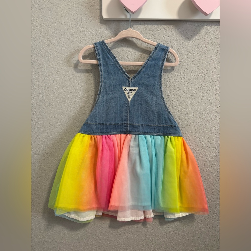 Oshkosh B’Gosh Denim Rainbow Tulle Skirtall Size 3T - Picture 3 of 3